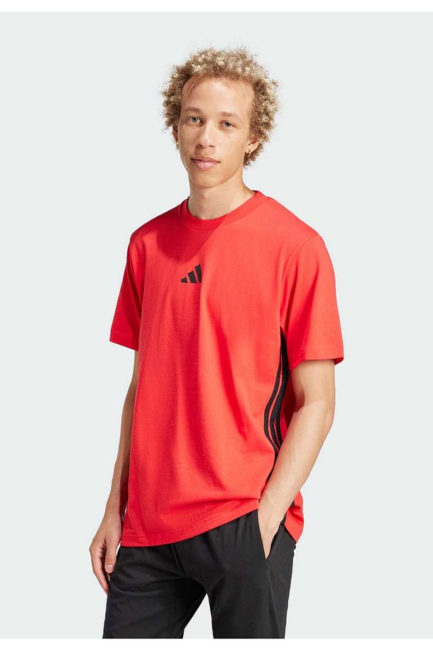 Essentials 3-Stripes Single Jersey Tişört - 7