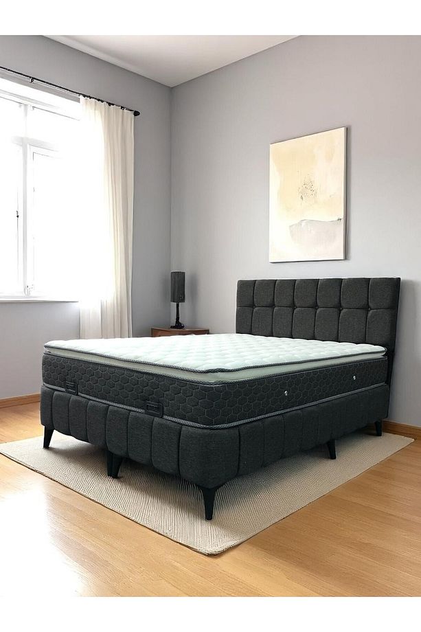 150x200 Baza Başlık Yatak Üçlü Seti | Yüksek Konfor ve Şık Tasarım - 7