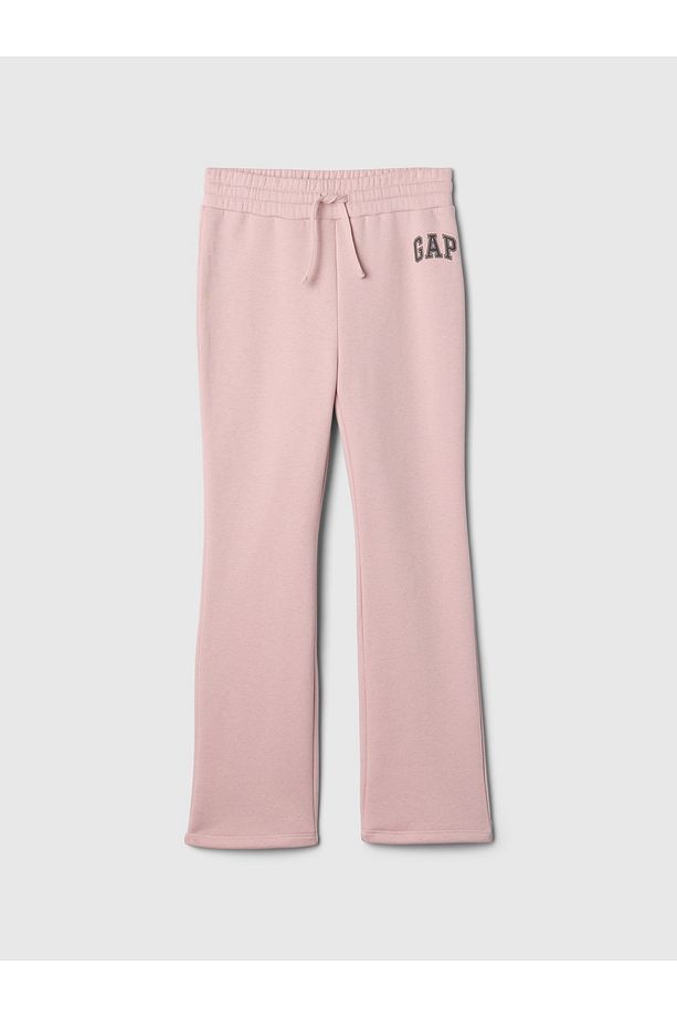 Kız Çocuk Pembe Gap Logo Bootcut Fleece Eşofman Altı - 1