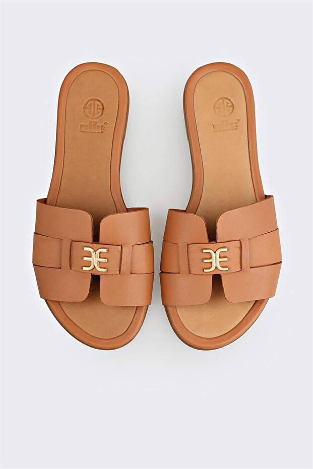 Taba Deri Kadın Terlik - 4