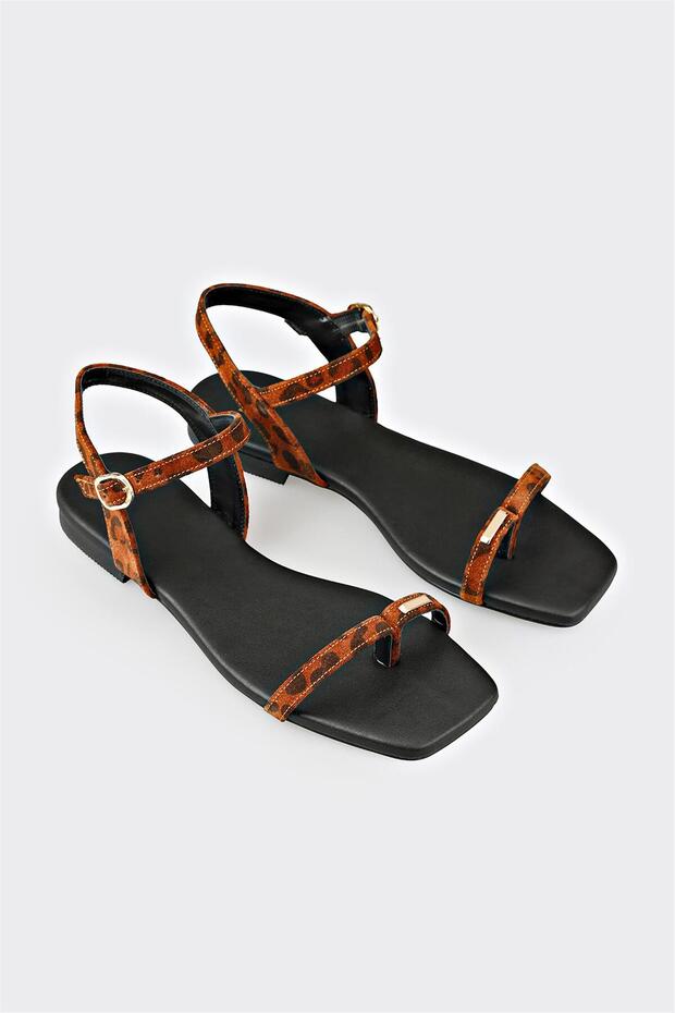 Taba Deri Kadın Sandalet - 2