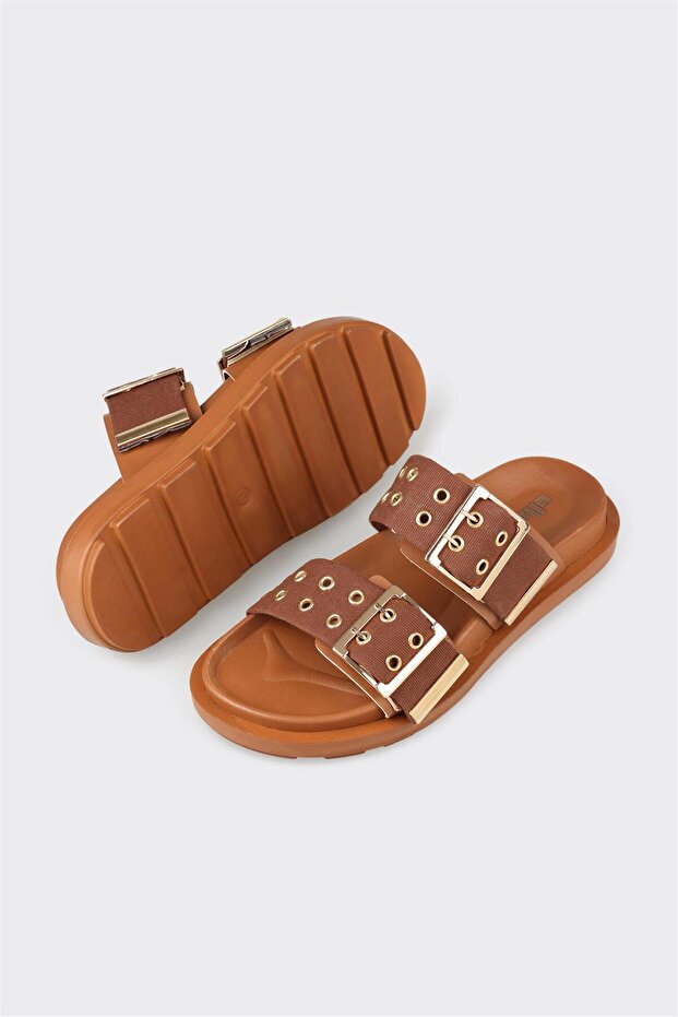 Taba Kadın Düz Terlik - 3