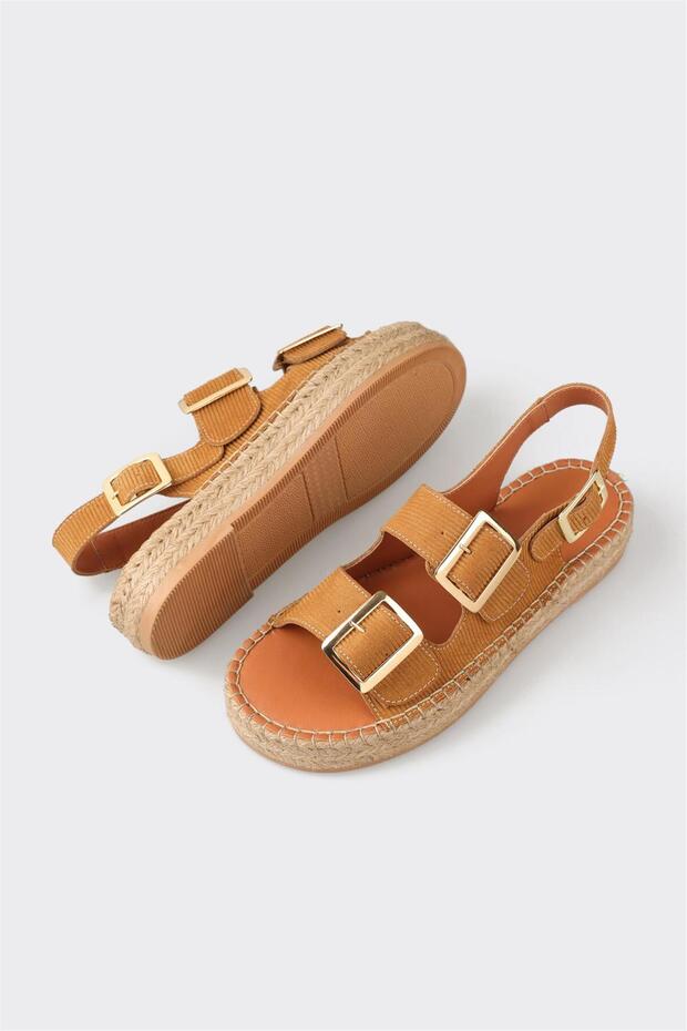 Taba Deri Kadın Espadril - 3