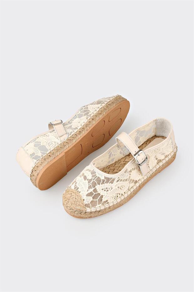 Ekru Kadın Espadril - 3