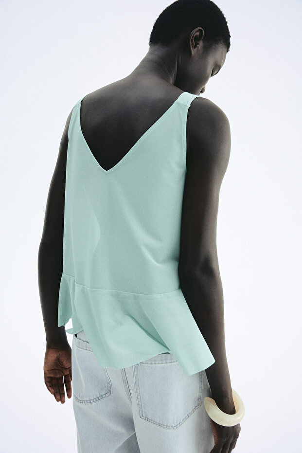 Farbalalı Kolsuz Üst - 5