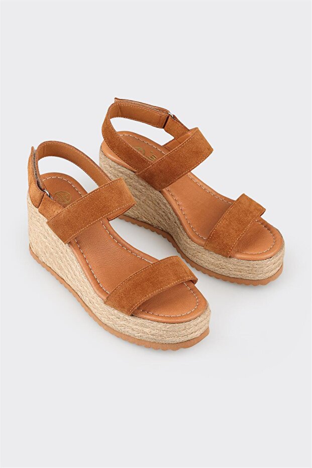 Taba Deri Kadın Espadril - 2