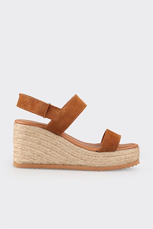 Taba Deri Kadın Espadril - 1