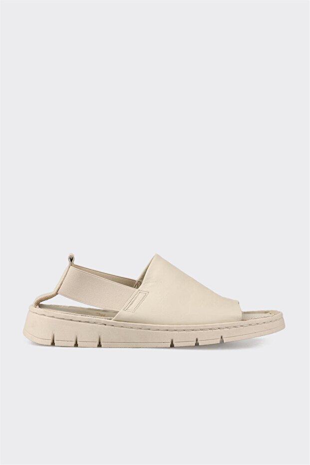 Ecru Leather Women's Sports Sandals