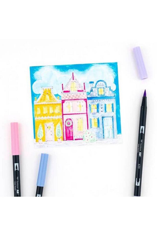 ABT Dual Brush Pen Grafik Kalemi 10'lu Set - Pastel Colors - 5