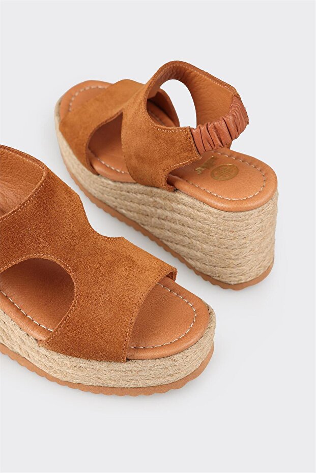 Taba Deri Kadın Espadril - 4