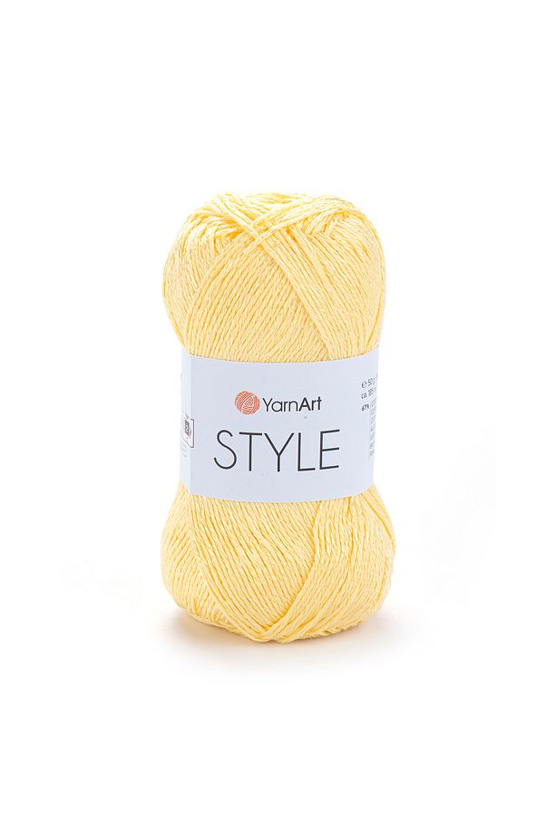 Style - Parlak El Örgü Ipi Sarı-656 - 1