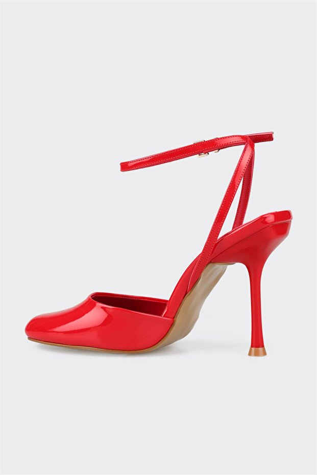 Rote Damenschuhe mit Absatz - 3