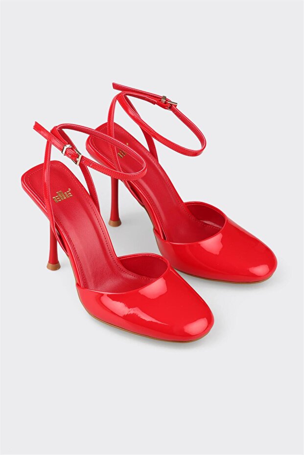 Rote Damenschuhe mit Absatz - 2