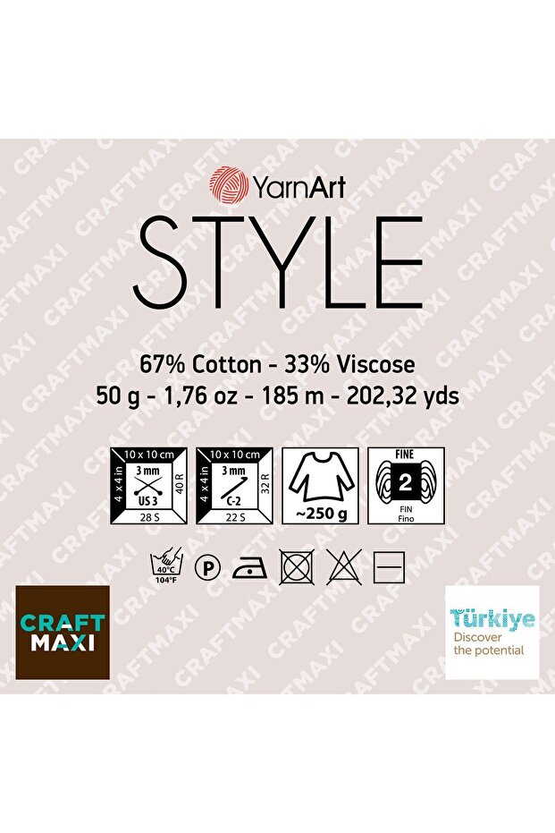 Style - Parlak El Örgü Ipi Açık Gri-666 - 2