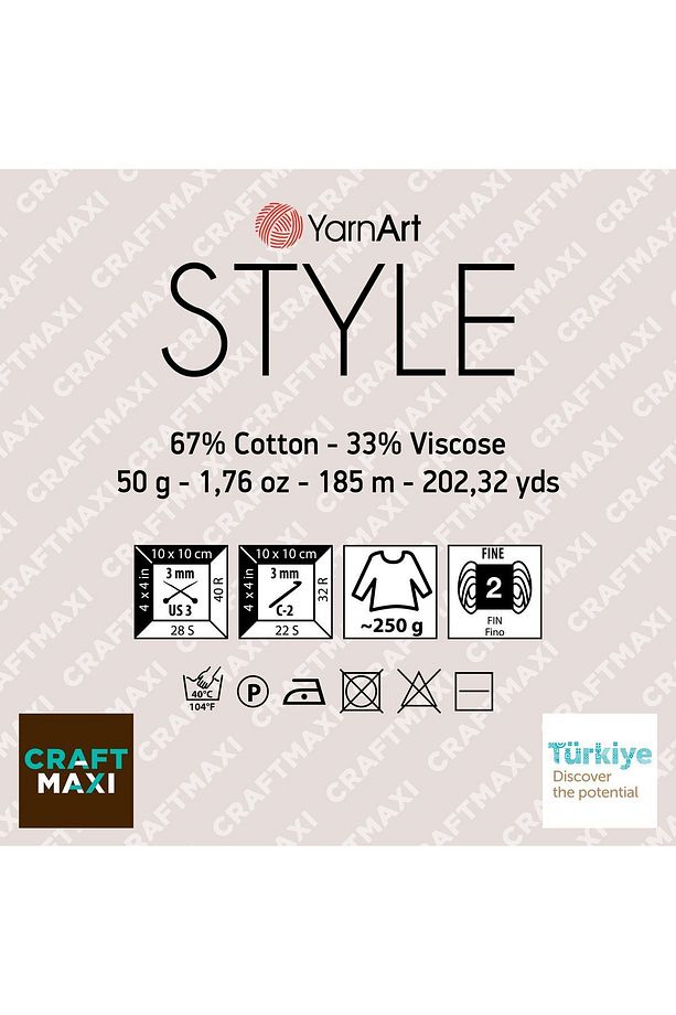Style - Parlak El Örgü Ipi Sarı-656 - 2