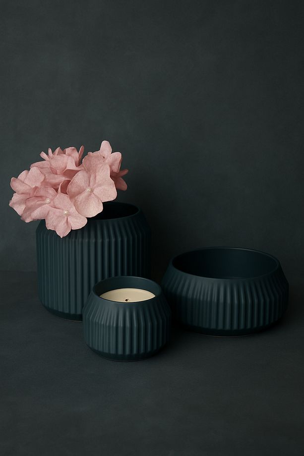 Layla 3'lü Saksı, Mumluk, Organizer Modern Minimalist Set - 1