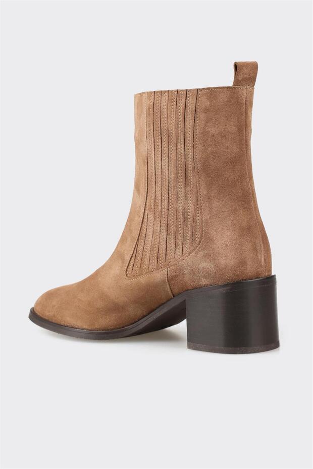 Taba Deri Kadın Klasik Bot - 3