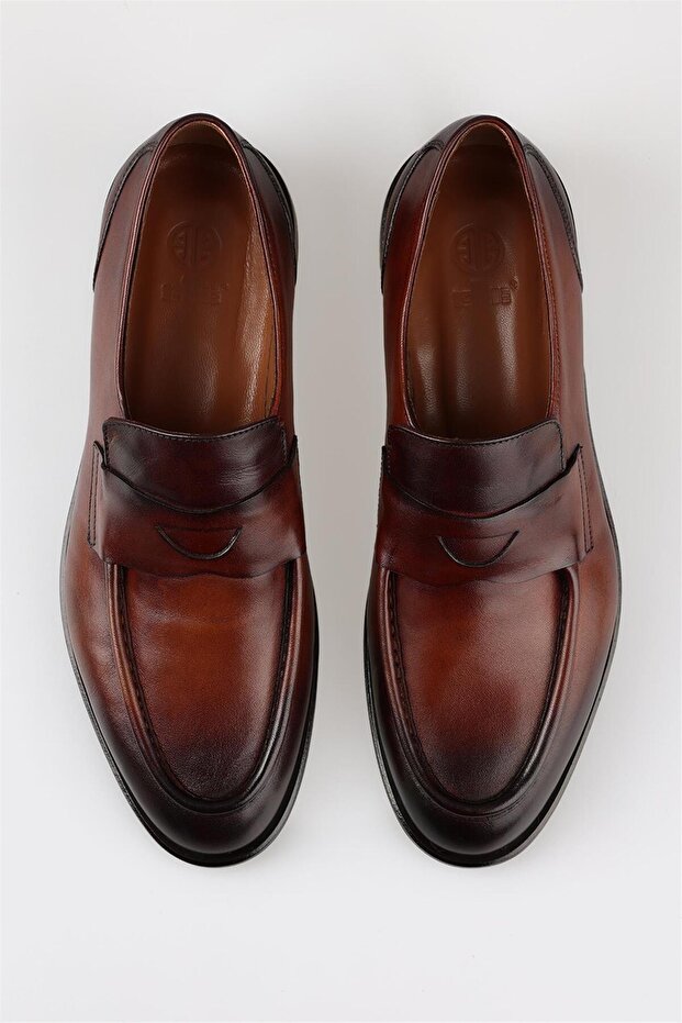 Taba Deri Erkek Loafer - 4