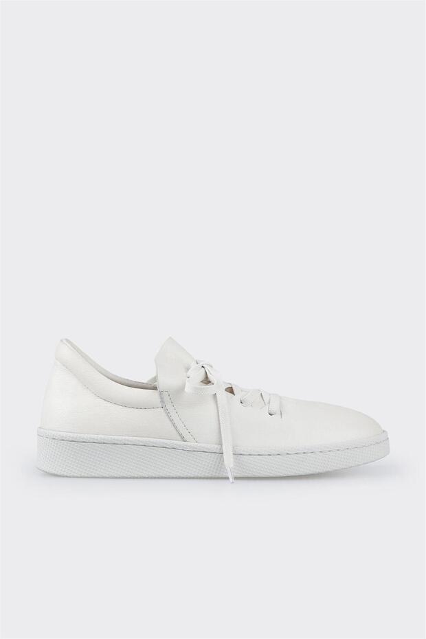Ecru Leather Women's Casual Shoes