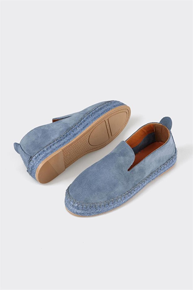 Mavi Deri Kadın Espadril - 3
