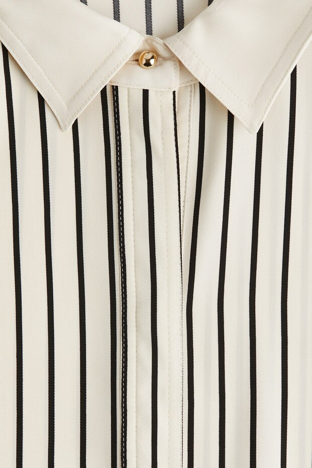 Kemerli Gömlek Elbise - 7