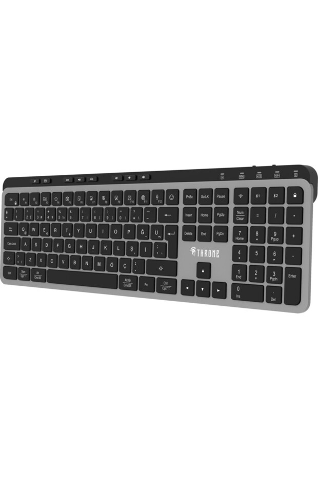 Elite K1 Sessiz Switch 110+8 Multimedya Windows & Macos Uyumlu Premium Metal Kablosuz Ofis Klavyesi - 4