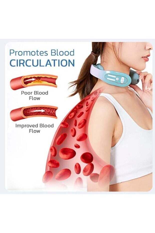 Intelligent Neck Massager with Heat, Lymphatic Drainage Machine with 12 Modes - 4