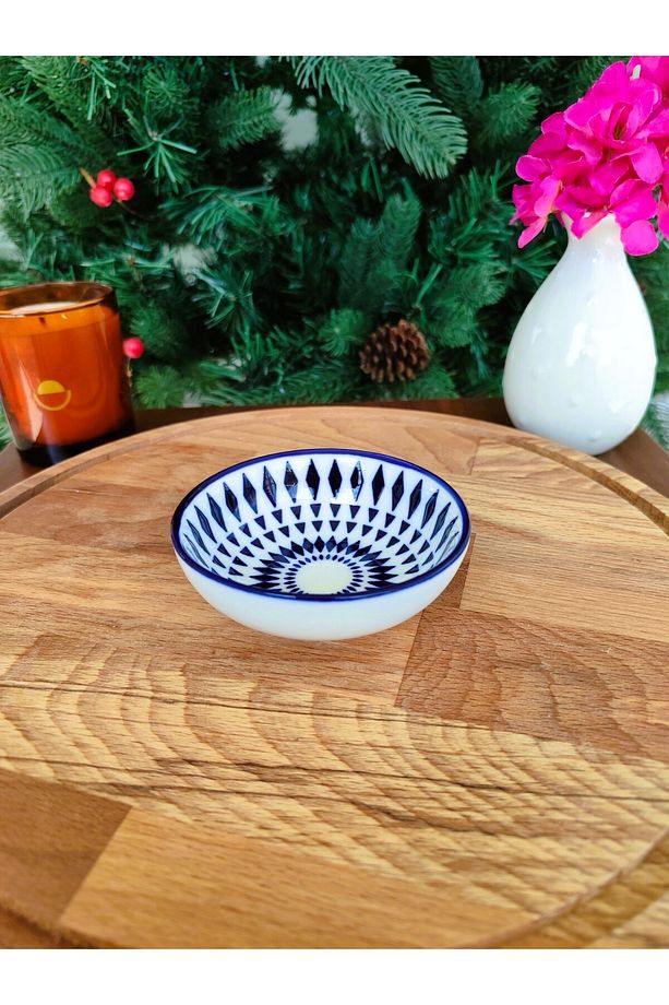 Revve Blue Niort New Bone China Mini Tabak 9x9x2,8 cm - ( 1 Adet ) - 7
