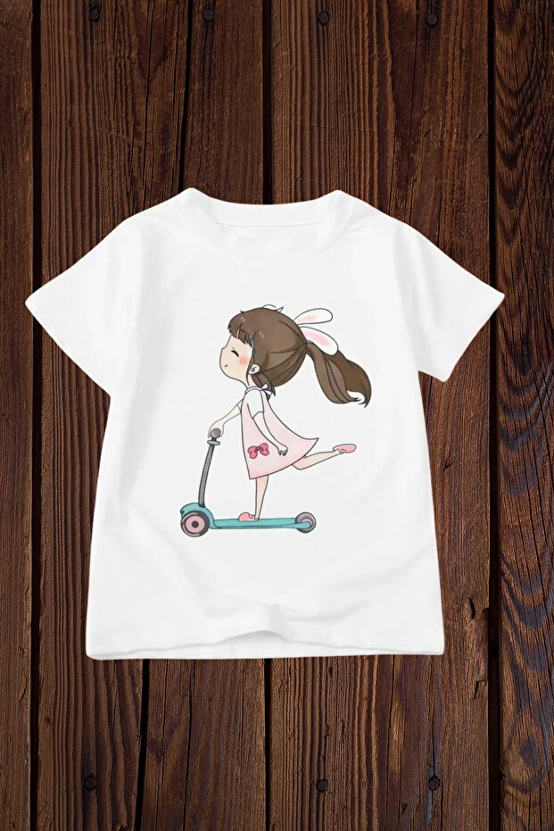 Scooter Gril Printed Girl's T-shirt