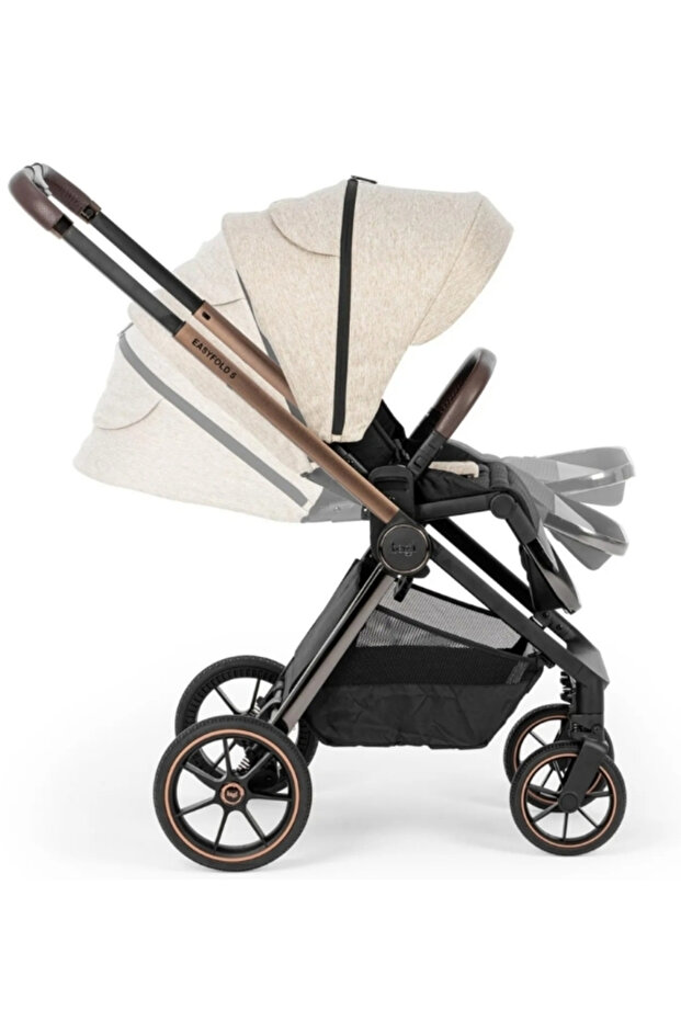 Easyfold 5 Çift Yönlü Bebek Arabası Beige - 5