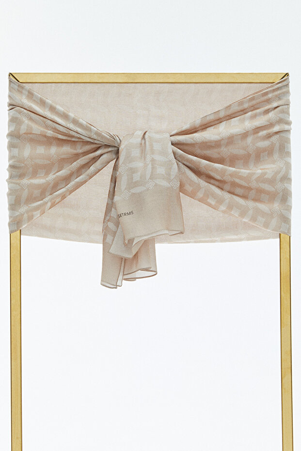 Amblem Detaylı Şal - 1