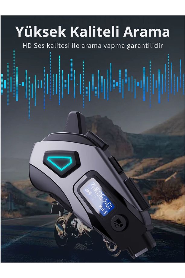 K10 DVR Kameralı İntercom Bluetooth Motosiklet Kask Kulaklığı Kameralı İntercom Kulaklık - 6