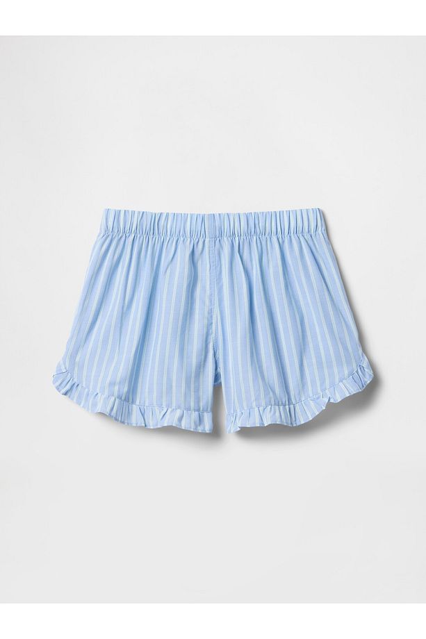 Kız Çocuk Mavi Fırfırlı Pijama Şort - 3