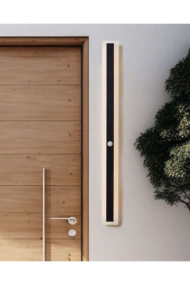 Siyah LED Dış Mekan Duvar Lambası, Hareket Sensörlü, Modern ve Suya Dayanıklı - 3