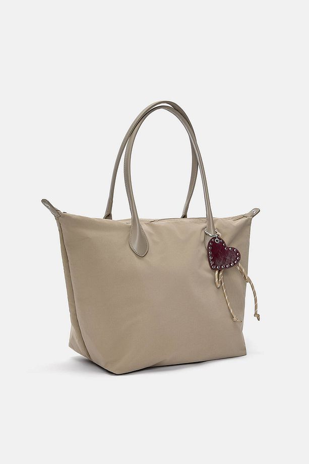 Süslemeli naylon shopper çanta - 2