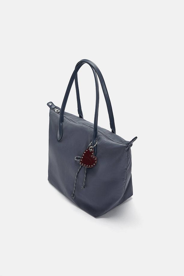 Süslemeli naylon shopper çanta - 3