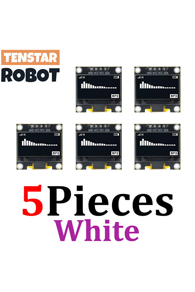 5 قطع بيضاء TENSTAR 0.96 بوصة I2C OLED وحدة عرض رقاقة سائق SSD1315 أبيض أزرق أصفر 128X64 4P