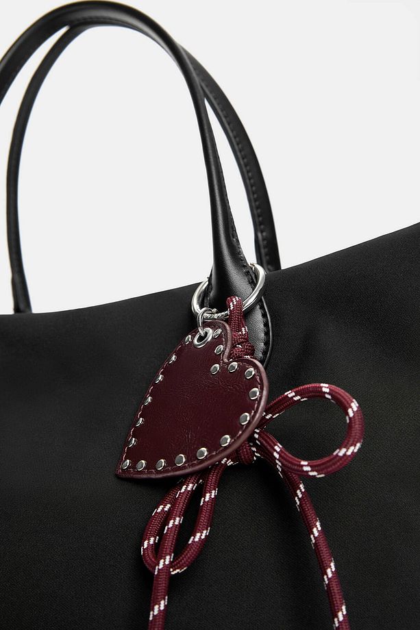 Mini naylon süslemeli shopper çanta - 5