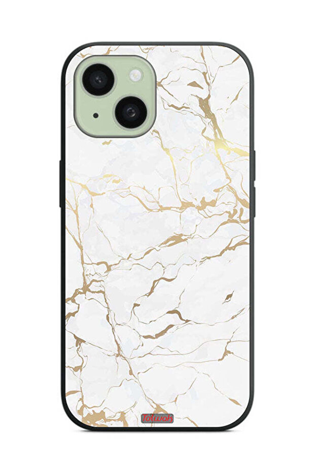 غطاء حماية لجهاز Apple iPhone 15 Plus بنمط رخامي - 2