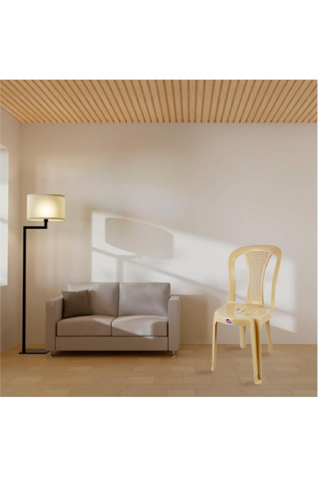 كرسي بلاستيكي كلاسيكي - مقعد خفيف الوزن ومتين - 1