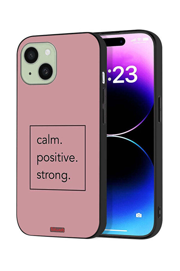 Apple iPhone 15 Protective Case Cover Calm Positive Strong
