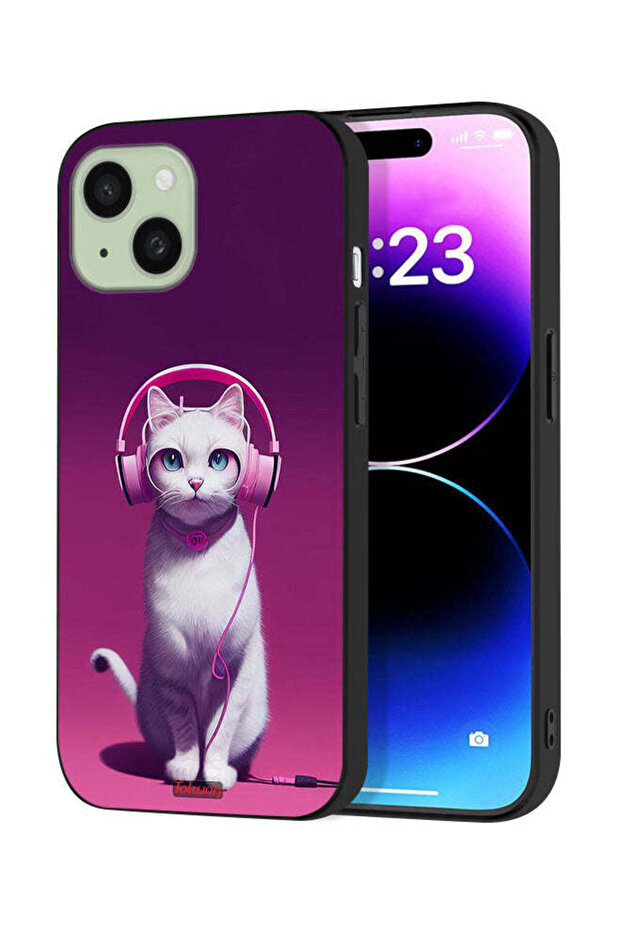 Apple iPhone 15 Protective Case Cover Cute Kitten