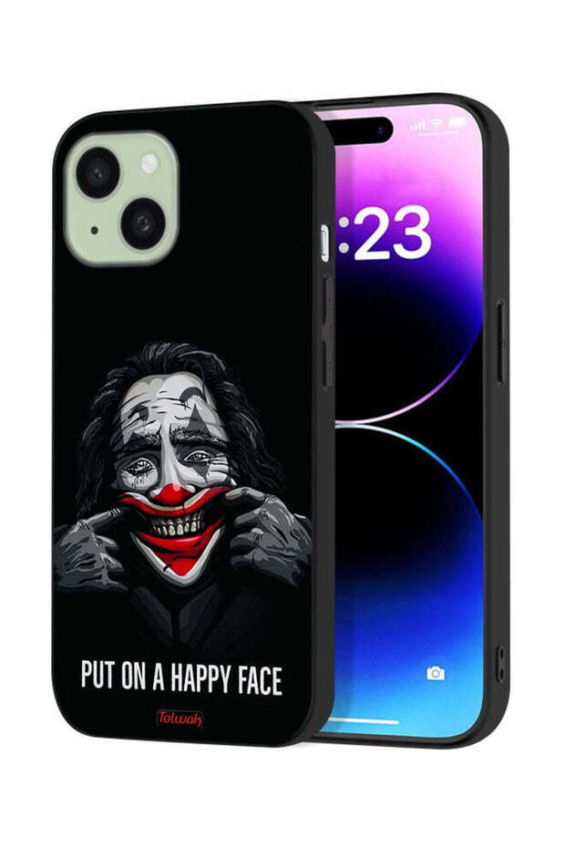غطاء حماية لجهاز Apple iPhone 15 بوجه سعيد