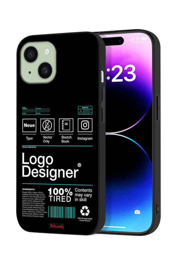 Apple iPhone 15 Protective Case Cover Logo Designer Sticker