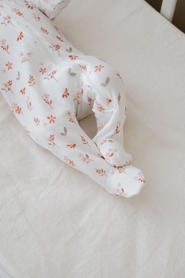Fermuarlı Patikli Bebek Tulumu - Pureline Series - Soft Bloom - 5