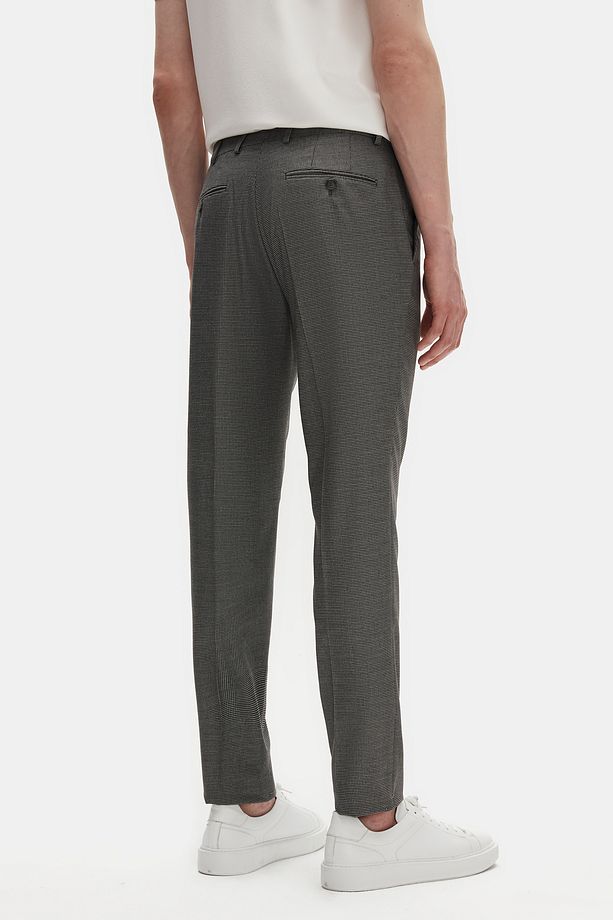 Slim Fit Antrasit Mikro Desen Kumaş Pantolon - 3