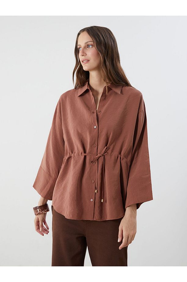 LCW Oversize Modal Karışımlı Kadın Gömlek - 1