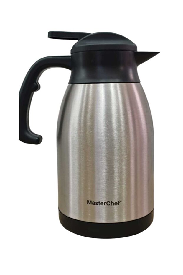 Masterchef Stainless Steel Thermos – 2000 Ml, Heat Protector, Leakproof Lid