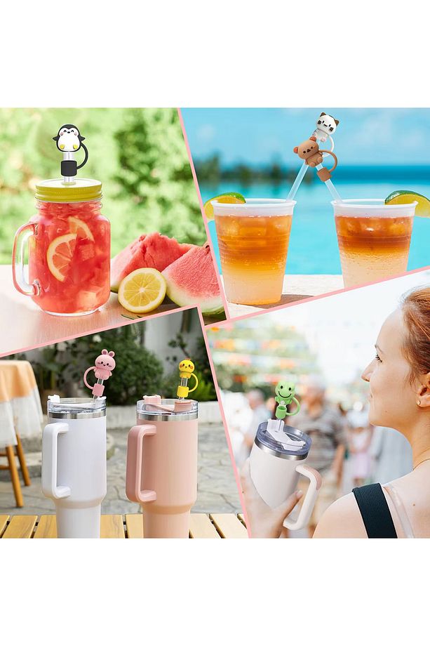 Quencher ve Pipetli Termos Uyumlu Silikon Pipet Tıpası Kapağı Quencher Pipet Tıpası 1 Adet - 4