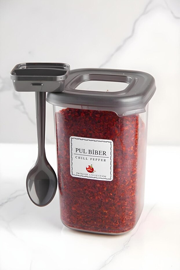 Set of 12 400 ml Spice Containers with Labels and Spoons – Transparent Storage Container with Lid - 3